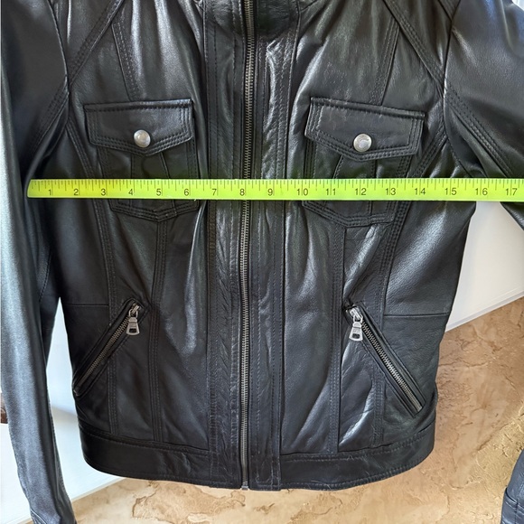 Guess Black Leather Jacket - Picture 5 of 6